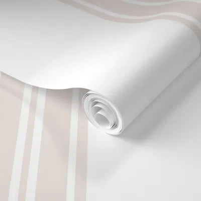 Spoonflower Pre-pasted Wallpaper Big Ben Ticking F2e6e0 On White 2' X 12' Removable