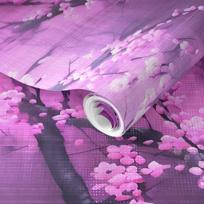 Spoonflower Pre-pasted Wallpaper Blossom4 2' X 12' Removable