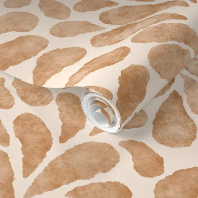 Spoonflower Pre-pasted Wallpaper Boho Jungle Terracotta And Cream - Cottagecore - Rustic Farmhouse - Large  Remo