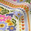 Spoonflower Pre-pasted Wallpaper Bold Floral Folk Art Stripes (m) 18in 2' X 12' Removable In Multi