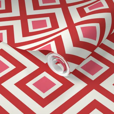 Spoonflower Pre-pasted Wallpaper Box Clever Biquinho D02d2e And Natural Fefdf4 Medium  Removable