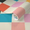 Spoonflower Peel And Stick Wallpaper Bright Mid-century Checks 2' X 12' Removable In Multi
