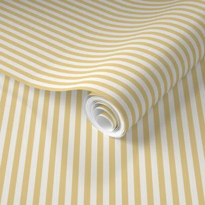 Spoonflower Pre-pasted Wallpaper Candy Stripe Concord Ivory On Cream 2' X 12' Removable