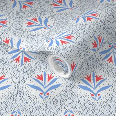 Spoonflower Pre-pasted Wallpaper Carter Americana 2' X 12' Removable