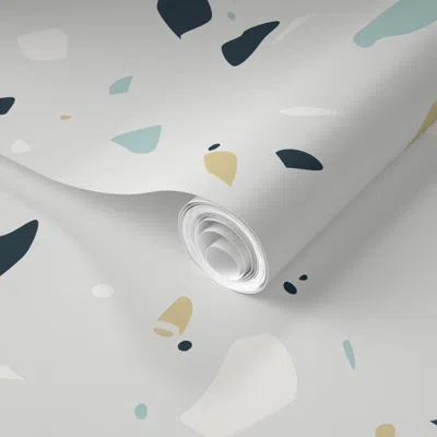 Spoonflower Pre-pasted Wallpaper Casual Terrazzo Print 2' X 12' Removable
