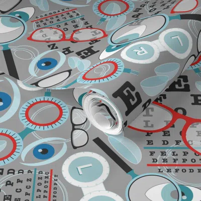 Spoonflower Pre-pasted Wallpaper Clear Vision (3) 2' X 12' Removable