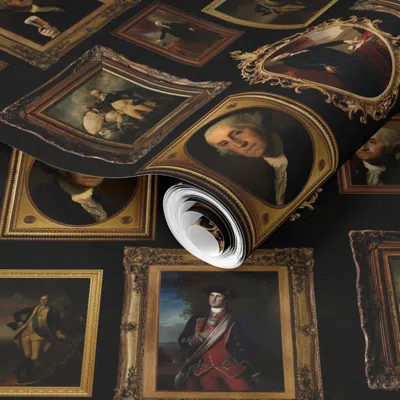 Spoonflower Pre-pasted Wallpaper Costumer Request 1 Medium Cheers To History George Washington Historic 1. 2' X 