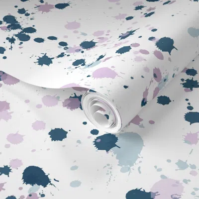 Spoonflower Pre-pasted Wallpaper Custom Calder Splat Version 2 2' X 12' Removable