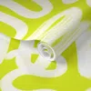 Spoonflower Pre-pasted Wallpaper Custom Daniel Squiggle Version 2 White On Dceb00  Removable