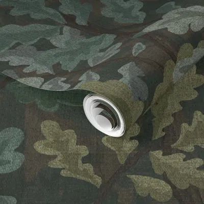 Spoonflower Pre-pasted Wallpaper Custom Durango No Flowers Extra Dense Woodlands  Removable