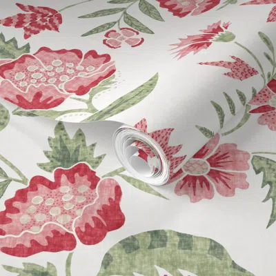 Spoonflower Pre-pasted Wallpaper Custom Emily Kathy's Vine 2' X 12' Removable