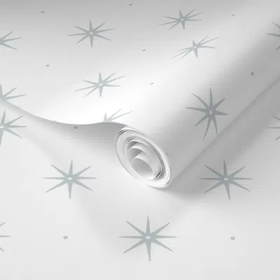 Spoonflower Pre-pasted Wallpaper Custom Smoke Stars With Dots 2' X 12' Removable
