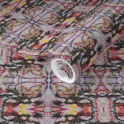 Spoonflower Pre-pasted Wallpaper Dark Blaque Matrix 2' X 12' Removable