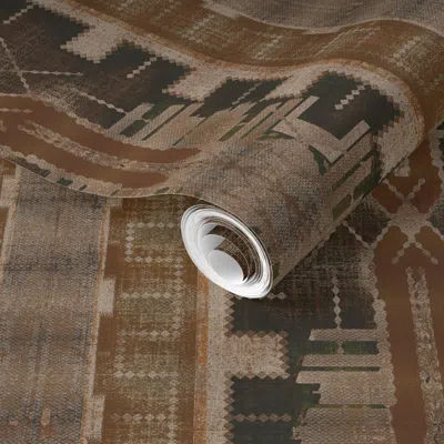 Spoonflower Pre-pasted Wallpaper Desert Dweller Redwood Forest 2' X 12' Removable In Multi