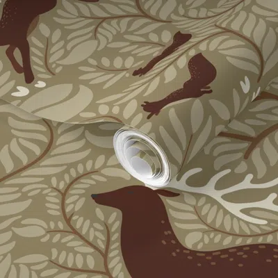 Spoonflower Pre-pasted Wallpaper English Hunt 2' X 12' Removable
