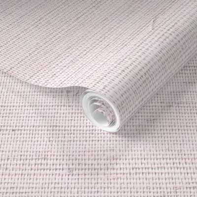 Spoonflower Pre-pasted Wallpaper Faux Grasscloth Texture Quiet Luxury Pastel Soft Pink Girly Nursery  Removable