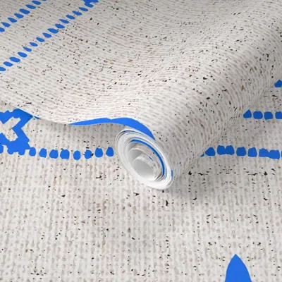 Spoonflower Pre-pasted Wallpaper French Linen Stripe Summer 2' X 12' Removable