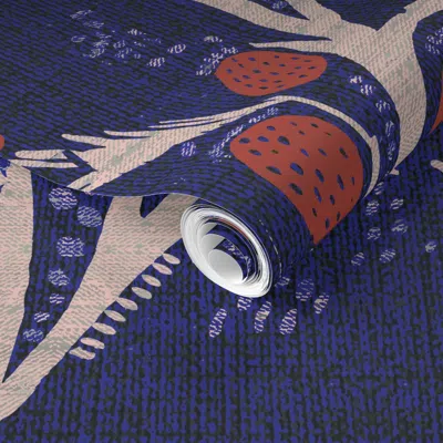 Spoonflower Pre-pasted Wallpaper French Linen Thistle Winter  Removable In Multi