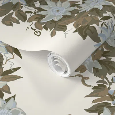 Spoonflower Pre-pasted Wallpaper Garlow Amanda Tan 1 2' X 12' Removable