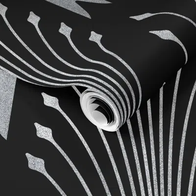 Spoonflower Pre-pasted Wallpaper Glamour Art Deco (for Metallic ) 2' X 12' Removable