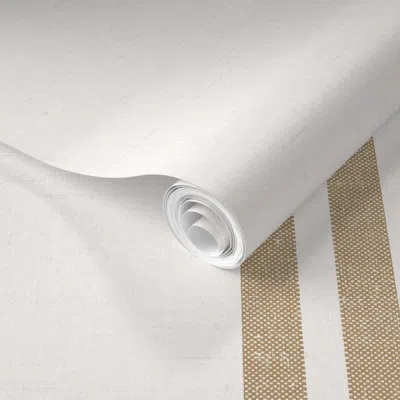 Spoonflower Pre-pasted Wallpaper Graine Tan 2' X 12' Removable