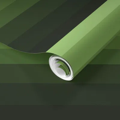 Spoonflower Pre-pasted Wallpaper Green Mountain Stripes 2' X 12' Removable