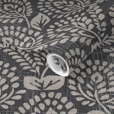 Spoonflower Pre-pasted Wallpaper Hali Vintage April 2' X 12' Removable