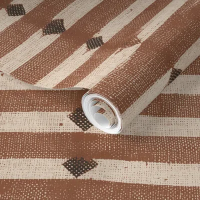 Spoonflower Pre-pasted Wallpaper Hali Vintage Morocco 2' X 12' Removable