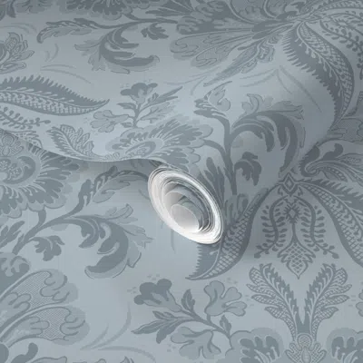 Spoonflower Pre-pasted Wallpaper Harary Damask 2 2' X 12' Removable