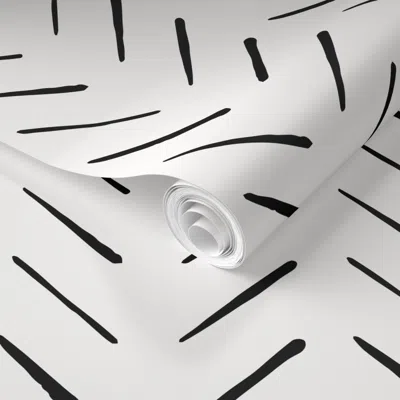 Spoonflower Pre-pasted Wallpaper Herringbone 2' X 12' Removable