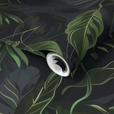 Spoonflower Pre-pasted Wallpaper Hidden Beauty 2' X 12' Removable