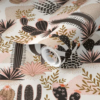 Spoonflower Pre-pasted Wallpaper Home On The Range 21" 2' X 12' Removable In Multi