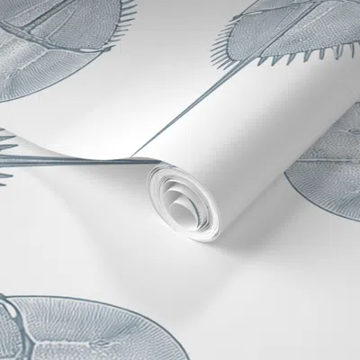 Spoonflower Pre-pasted Wallpaper Horseshoe Crab 2' X 12' Removable