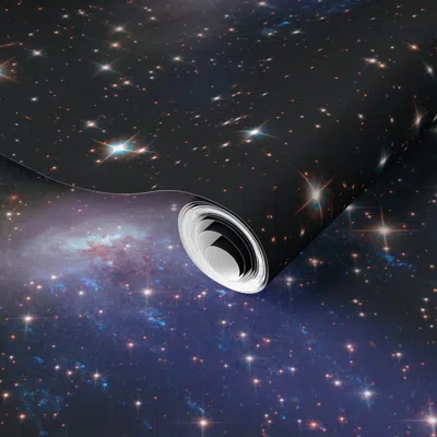 Spoonflower Pre-pasted Wallpaper Hubble Sees A Sprial Galaxy 2' X 12' Removable