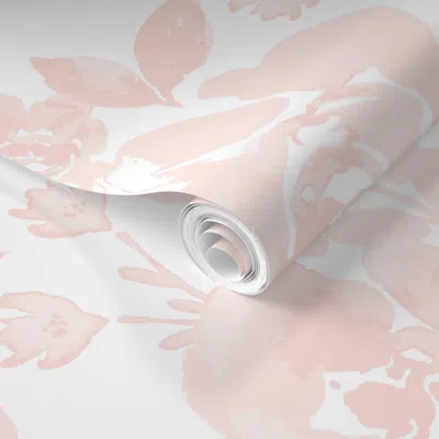 Spoonflower Pre-pasted Wallpaper Ibd-purdy-peonies-blush C 2' X 12' Removable In Pink