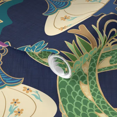 Spoonflower Pre-pasted Wallpaper Img 8819  Removable In Blue