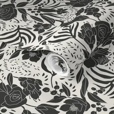 Spoonflower Pre-pasted Wallpaper Indra Wildwood 2' X 12' Removable