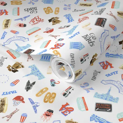 Spoonflower Pre-pasted Wallpaper It's A Philly Thing 2' X 12' Removable