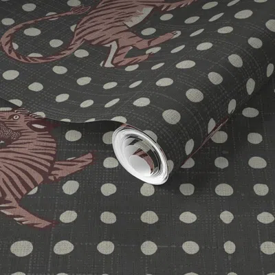 Spoonflower Pre-pasted Wallpaper Jai Tiger Secondary Custom 2 2' X 12' Removable