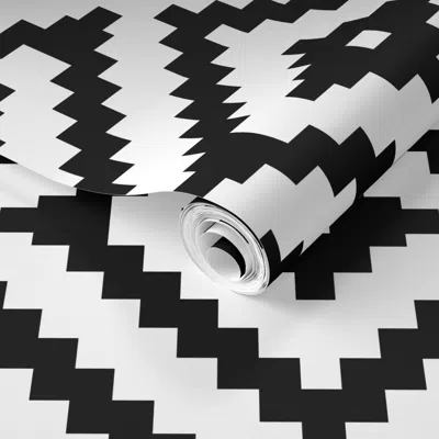 Spoonflower Pre-pasted Wallpaper Jumbo Aztec  Removable In Multi