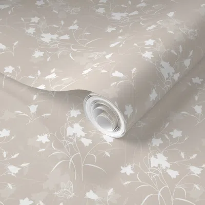 Spoonflower Pre-pasted Wallpaper Kerttu In Belgian Linen 2' X 12' Removable