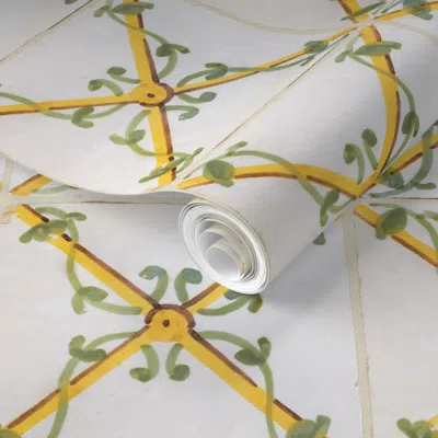 Spoonflower Pre-pasted Wallpaper Kitchen Tile  Removable