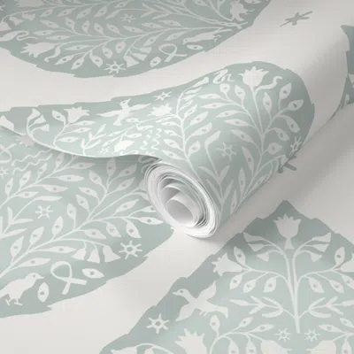 Spoonflower Pre-pasted Wallpaper Large Custom C0cdc8 Egyptian Paisley Copy 2' X 12' Removable