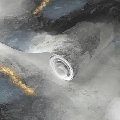 Spoonflower Pre-pasted Wallpaper Lightning Strike. Abstract Clouds Golden Streaks Storm Black Blue Gray  Removab