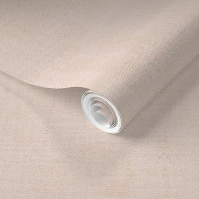 Spoonflower Pre-pasted Wallpaper Linen Light Pink 2' X 12' Removable