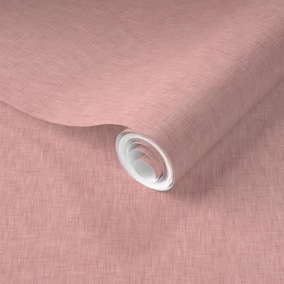 Spoonflower Pre-pasted Wallpaper Linen Marsala Light 2' X 12' Removable