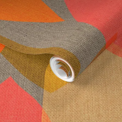 Spoonflower Pre-pasted Wallpaper Mid Century Colour Blocks Electric Dreams 2' X 12' Removable