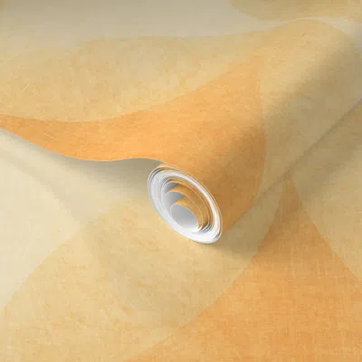 Spoonflower Pre-pasted Wallpaper Mid-century Modern Dramatic Glamour Starburst In 70s Golden Sunny Yellow 2' X 1