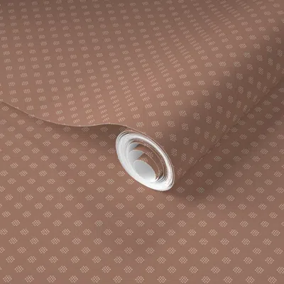 Spoonflower Pre-pasted Wallpaper Minimal Honeycombs Tiny Geometric Tile -terracotta Brown Mocha Mousse Small 2' 