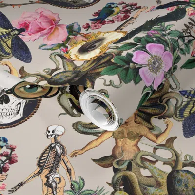 Spoonflower Pre-pasted Wallpaper My Secret Garden 2' X 12' Removable In Multi